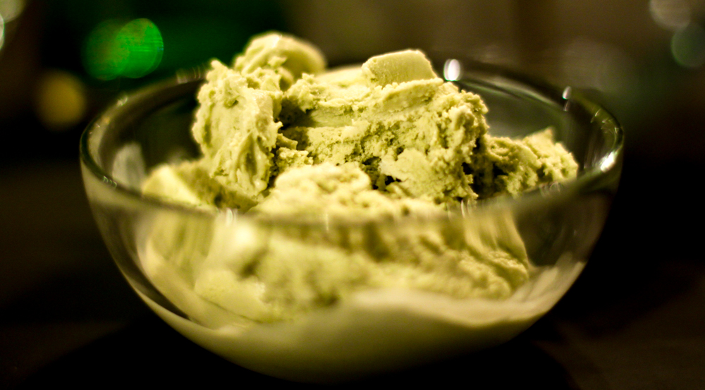 Homemade Green Tea Ice Cream