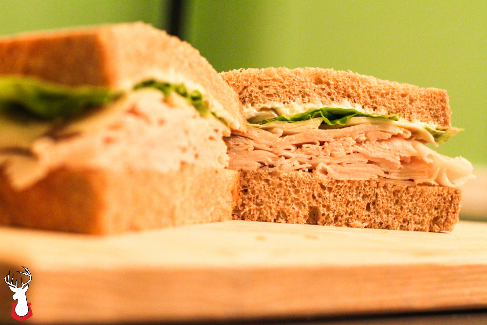 A turkey sandwich with G@H’s Wheat Almond Milk Bread